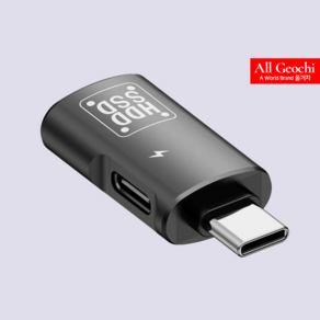 USB-A to C타입 고속 충전 OTG 젠더 2in1 동시 연결, USB-A to C타입 이어폰연결 OTG 젠더, 실버, 1개