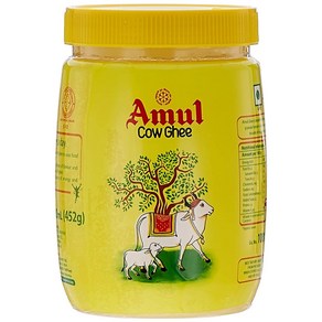 인도정품 Amul Cow Ghee 아물 기버터 500ml 인도 대중 기버터, 1개