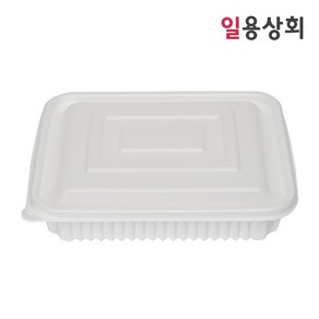 [ILYONG] 사각 찜용기 JH 23195 1500ml 100세트 백색, 100개, 1세트