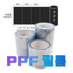 PPF 보호필름 무황변 트렁크가드 도어 사이드미러, (선택3번)PPF150mm, 1개