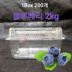 블루베리용기 2kg 과일용기 i-230 밀감 귤 자두 포도, 200개입, 1개