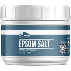 어스본엘리멘츠 앱섬솔트 마그네슘 설페이트 USP 식용 등급 907g / Eathbon Elements Epsom Salt 2LB, 1개