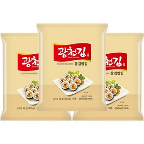 [광천김] 참 김밥김 15매(30g) 3봉, 30g, 3개