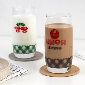 cocooning 레트로 옛날 엔틱 감성 유리컵 머그컵 서울우유 시리즈모음, 초코렐우유370ml, 1개