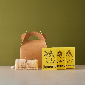 [오하우] 올인원 비건 바디워시바 비누 3p세트 시트론레몬, 1.(A세트)레몬3p+비누망, 1개, 1g