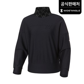 [와이드앵글 공식] 여성 WL 모노그램 패치 하이넥 티셔츠 L WWW22204Z1