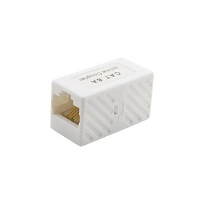 [XB264] Coms 커플러(RJ45) I형 8P8C / UTP / INLINE / CAT.6A / White, 상세페이지 참조, 1개