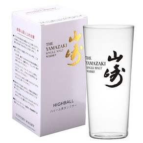 YAMAZAKI 로고 위스키 하이볼 수공제작 크리스탈 글라스, 블랙, 일반, 1개