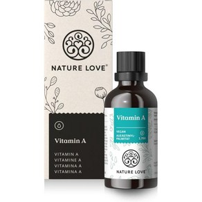 NATURE LOVE 비타민A 드롭 코코넛의 MCT 오일 비건 독일에서 생산, 1개, 50ml