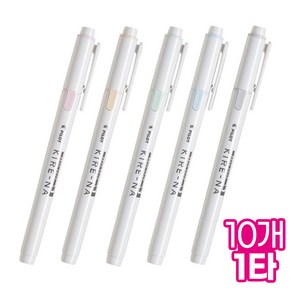 파이롯트 키레나 페일 컬러 형광펜 세트, 10개입, 웜그레이