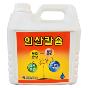 [농사마트] 인산칼슘 4L 웃자람 억제 비대 꽃눈 분화 하우스 작물 저장성 증대 서울환경 사은품 랜덤씨앗, 1개