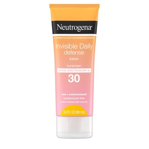 Neutrogena Invisible Daily Defense Sunscreen Lotio 뉴트로지나 인비저블 데일리 디펜스 선스크린 로션 광범위한 스펙트럼 SPF 30 옥시벤