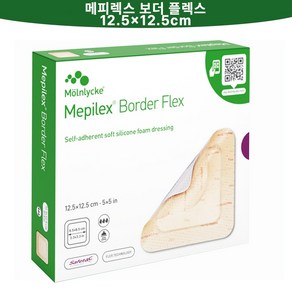 메피렉스 보더플렉스 12.5 x 12.5cm(10장) [대리점직영 광고심의필 정품확인] Mepilex 욕창 궤양 수술후 상처 화상 진물 상처관리 병원용 전문제품 재생밴드, 10개입, 1세트