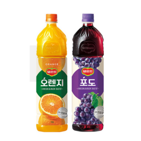 델몬트 100% 오렌지1.5L 2+ 포도 1.5L 2, 4개, 1.5L