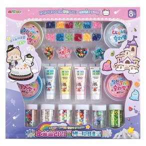 MYTOYS 요술 슬라임 + 생크림 데코덴 세트, 혼합색상, 1세트
