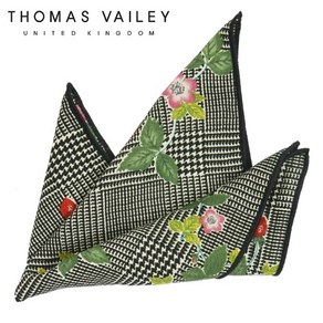 [THOMAS VAILEY] 토마스베일리 행커치프 - 블루밍체크 블랙