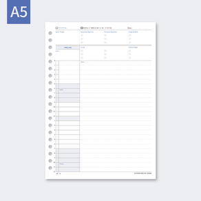 3P바인더 프리미엄 A5 일간 스케줄 바인더속지 업무용 학습용 선물용 졸업선물