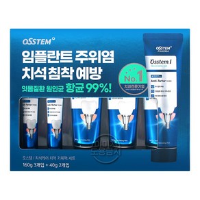 오스템 치석케어 치약 160GX3+40GX2, 1개, 160g