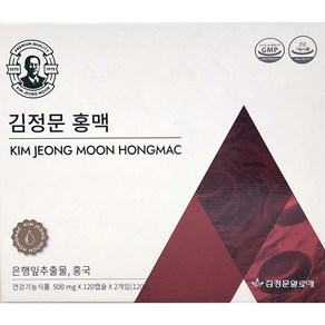 김정문알로에 홍맥 500mgX120캡슐X2개입(120g)+파우치, 2개, 240정