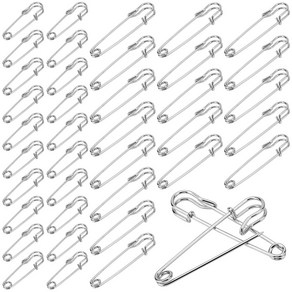 다용도 대형옷핀 액세서리 DIY 포인트 장식핀 이불 고정핀 의류 사이즈 조절 옷핀 실버 40개 2종 사이즈보함 옷핀, 1개