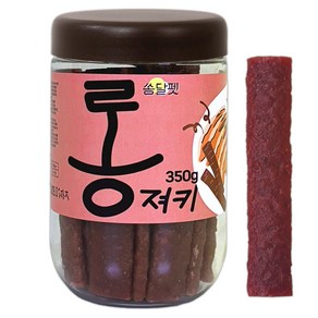 쏨달펫 롱 져키 강아지 육포 간식 대용량, 1개, 350g, 오리고기