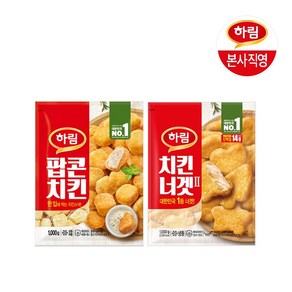 팝콘치킨1kg+치킨너겟1kg, 1세트, 2kg