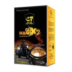 베트남 G7 Gu Manh X2 3in1 인스턴트 스트롱 믹스 커피 12개입 x 25g, 1개