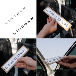 [주주파츠몰] 링컨 LINCOLN 이니셜 엠블럼 승용 SUV 트렁크 본넷 익스테리어 레터링 호환 용품, 02.소형타입 실버