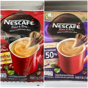 태국커피) NESCAFE 네스까페 3in 1 커피믹스 인스턴트 27포 2봉 (2가지 종류), 리치아로마, 2개, 459ml