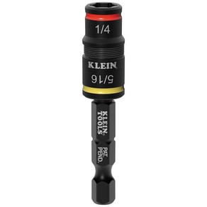 Klein Tools 32934 임팩트 드라이버 9-in-1 SAE 임팩트 소켓 세트 8가지 육각 드라이버 사이즈 플립 소켓 및 0.6cm(1/4인치) 비트 홀더, 3-in-1, 1개