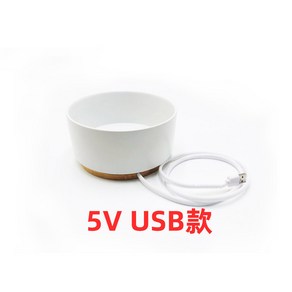 반려견 보온 물그릇 온열 220v 강아지 급수 도자기, 1000ML, 5V-USB 버전, 1개