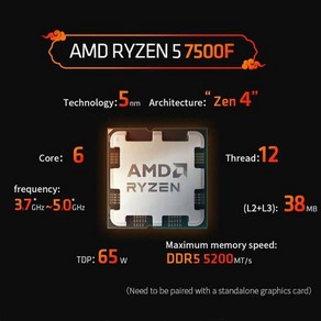 Ryzen PC 게이머 마더보드 및 프로세서 키트 5 7500F CPU GIGABYTE B650M AORUS ELITE AX WiFi 16G * 2, 01 마더 보드