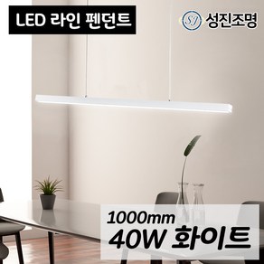 LED 식탁등 펜던트 1000mm 40W 삼성LED 플리커프리 - 가족들이 공부하고 책읽는 식탁을 위한 조명, LED라인펜던트40W_화이트(6500K)