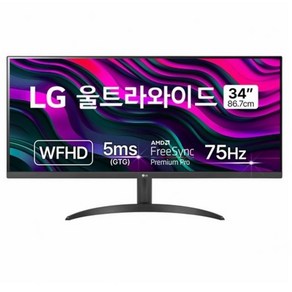 LG전자 WFHD 울트라와이드 모니터 방문설치, 86.7cm, (34WP500)