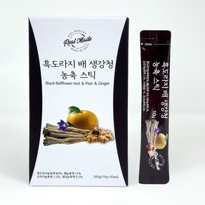 배 생강 흑 도라지청 스틱 10g x 30포 명절 단체선물, 1개, 300g