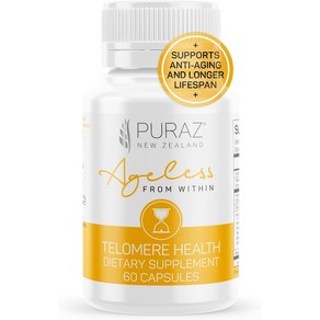 PURAZ Telomee Supplements w Potent Astagalus Root 추출물 and 콜라겐 Supeio Immune 이뮨서포트 Anti Aging DNA, 1개