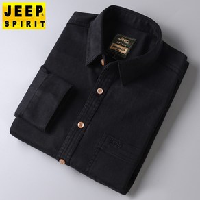 JEEP SPIRIT 지프 스피릿 셔츠 남자 뉴 캐쥬얼 패션 가을 겨울 남성 긴팔티 다양한 긴팔 느슨한 단색 패션 캐주얼 탑 버튼 수 놓은 긴소매 남성 셔츠 2086