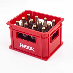 맥주박스 맥주 컬러 운반상자 소주박스 짝바구니 정리, 빨간색, 1개