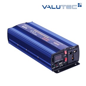 VALUTEC VIP-600 12V용 순수정현파인버터 야외용 발전기 정격 600W 플러그, 1개