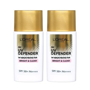 로레알 유브이 디펜더 선크림 SPF50+PA++++ 브라이트앤클리어 2개팩, 모이스트앤프레시, 2개, 50ml