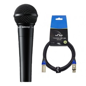 SHURE SM58 BLK 슈어 보컬용 유선 다이나믹 마이크 단일지향성 지퍼케이스 홀더 케이블 5M (스위치없음), SM58 (블랙/스위치없음)+캐논대캐논(5M)