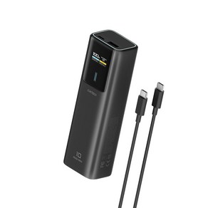 CUKTECH 쿡테크 10 파워뱅크 PD 150W 고속 충전 노트북 보조배터리 10000mAh+240W C타입 고속 충전 케이블 세트, PB100P, 블랙