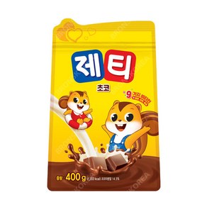 제티 초코렛맛 400g 리필형 초코파우더 분말 간식 우유, 1개입, 1개