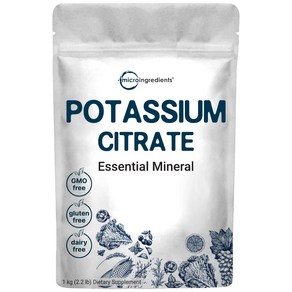 US Oigin Potassium Citate Powde 1 KG (35 Ounce)  Essential Hydation Electolyte Supplement , 1개, 993.37g