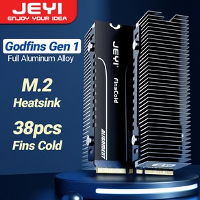 M.2 2280 SSD 알루미늄 방열판에 적합(검은색), GodfIns Gen 1, 1개