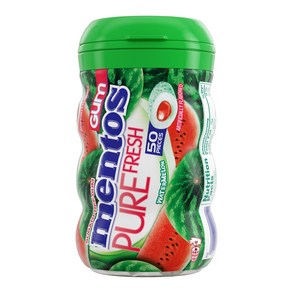 Mentos Pue Fesh Suga-Fee Chewing Gum with Xylitol Watemelon 멘토스 자일리톨 수박 함유 순수 무설탕 츄잉껌 50개, 1개