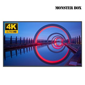 86인치 TV UHD 4K LED 초대형 218cm 고화질 티비 Monstebox, 방문설치, 스탠드형, 218cm(86인치)