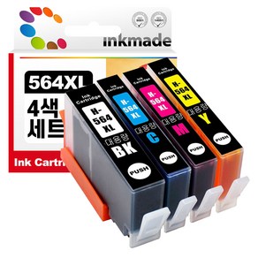 HP564XL 호환 잉크 4색세트 HP6520 HP6525 HP4620 HP3520 HP5520 HP7520 HP3070A C6385 HP5510 HP7510