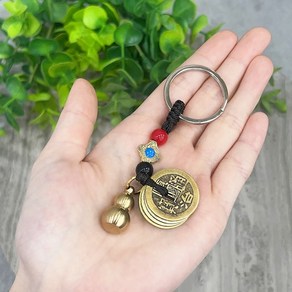 아리공방 금전운 조롱박 엽전 열쇠고리 삼재막이 단체선물 재물장식 재물비방 행운부적 삼재부적 액운부적, 기본비닐포장, 1개