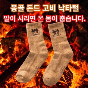 몽골 돈드고비산 프리미엄 낙타양말 낙타털 원사 방한 속건성 겨울 등산용 행군용 낚시용